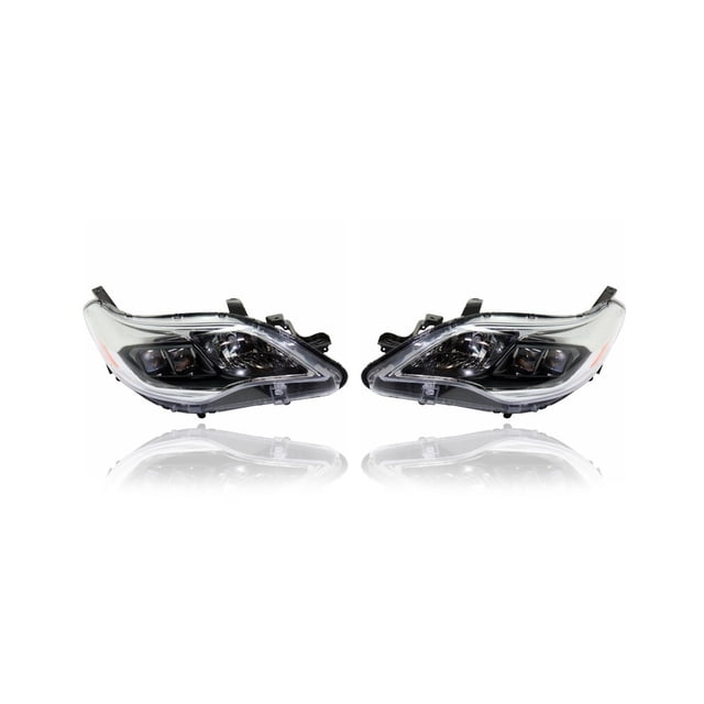 Headlight Assembly - Compatible/Replacement for '16-18 Toyota Avalon/Hybrid XLE/Plus/Premium - Halogen - Pair, Left Driver + Right Passenger Set - 8111007122, 8115007122