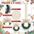 thumbnail image 6 of 6PC Christmas Kitchen Cabinet Wreaths with Plaid Bow Ribbon Hanging for Cabinet Doors Decorative Kitchen Window Outdoor Indoor Holiday Decor, 6 of 8