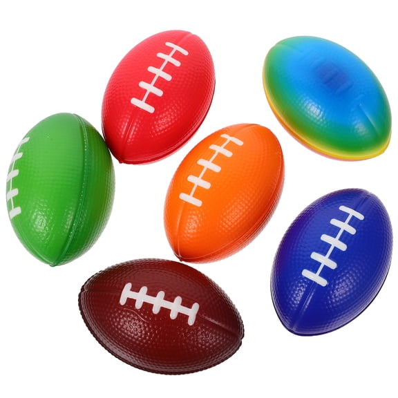 6pcs Mini Rugby Football Party Favors Set - Sports Themed Birthday Goodie Bag Stuffers and Party Supplies
