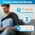 thumbnail image 4 of Heated Shoulder Brace Massage Rotator Cuff Support Compression Wrap, Electric Shoulder Heating Pad,5000mAh Rechargeable Black, 4 of 15