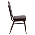 thumbnail image 3 of Flash Furniture Hercules Series Crown Back Stacking Banquet Chair in Brown Vinyl, 3 of 9