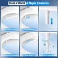 thumbnail image 3 of Doolv Upgraded Hot Cold Bidet Attachment - Front & Rear Wash, Adjustable Water Pressure, with Self-Clean, Retractable Single Nozzle, Non-El, 3 of 9