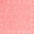 thumbnail image 1 of Ahgly Company Machine Washable Indoor Square Abstract Red Modern Area Rugs, 5' Square, 1 of 4