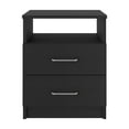 thumbnail image 3 of Newboti Furniture Nightstand Olivenza, Two Drawers, Black Wengue Finish 42451, 3 of 8