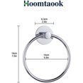 thumbnail image 2 of Bathroom Adhesive Towel Ring Strong Towel Ring, Stainless Steel, Chrome, 2 of 5