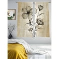 thumbnail image 3 of Yellow Beige Flower Sheer Curtains 63 Inch Length 2 Panels Set, Farmhouse Shabby Chic Wildflower Voile Window Treatment Rod Pocket Curtains Sheers Drapes for Bedroom/Living Room/Kitchen 52x"63"x2, 3 of 7