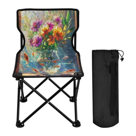 BZSMCE Camping Chairs Modern Summer Serenity Pattern Folding chair