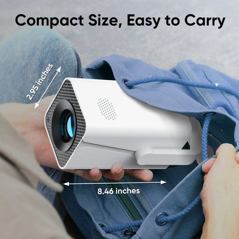 GCZ Mini Projector with WiFi Bluetooth HD 720P Support 1080P 4K