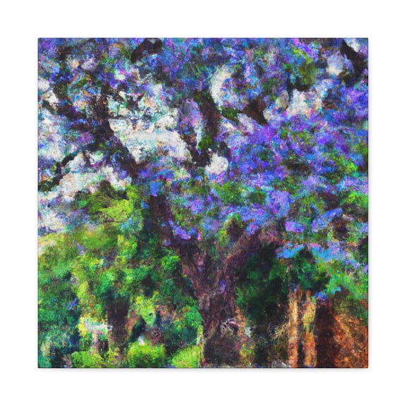 Jacaranda in Pointillism - Canvas