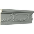 thumbnail image 2 of Ekena Millwork 7 1/8"H x 1 5/8"P x 94 1/2"L Floral Swag Chair Rail (2-Pack), 2 of 6