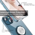 thumbnail image 2 of Case for iPhone 13, Clear Body Soft TPU Shockproof Case with 360 Degree Rotation Ring Kickstand for iPhone 13 6.1 inch with 2 Glass Screen Protectors,Camera Lens Protector, Clear Set, 2 of 9