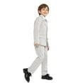 thumbnail image 5 of LOLANTA Boys Suit Wedding Ring Bearer Outfit Kids Suit Set, Plaid, Striped Blazer Suit Pants Bow Tie, 5 of 6
