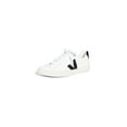 thumbnail image 1 of Tenis Veja V-10 de piel sintética blanca/negra con cordones para mujer, 1 of 4