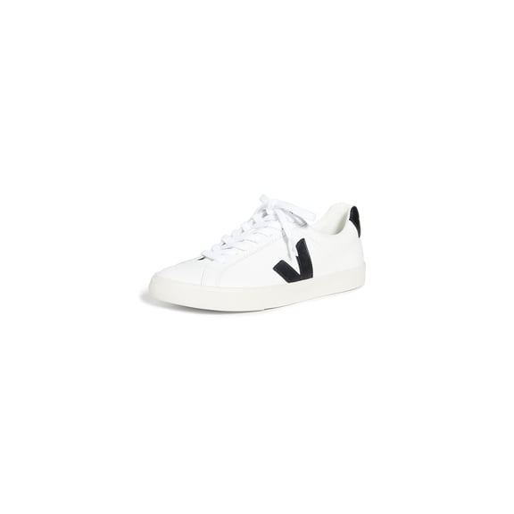 Veja Women's Esplar Logo Sneakers, Extra White/Black, 8 Medium US