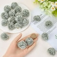thumbnail image 3 of 1 Set 20Pcs Chrysanthemum Flower Ornaments Artificial Flower for Wedding Home Decorations Dark Sea Green 40x30mm, 3 of 9