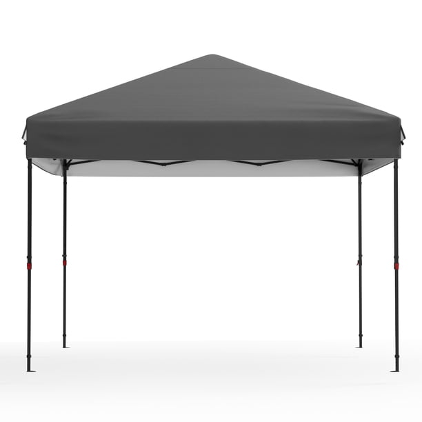 Carpa Plegable para Exterior 3x3m - Montaje Rápido por una Perfil - Impermeable, Protección UV, Techo Oxford Plateado - Incluye 1 Pared Lateral - Perfecta para Jardín, Eventos y Camping - Gris