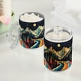 thumbnail image 2 of Yayeee 4 Pack Qtip Holder Bathroom Cotton Swab Canister with Lid Clear Dispenser Set, Evening Mountain Road, 2 of 6