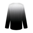 thumbnail image 5 of Womens Tops Women's Fashion Casual Gradient Printed V-Neck Long Sleeve Button T-Shirt Top, 5 of 5