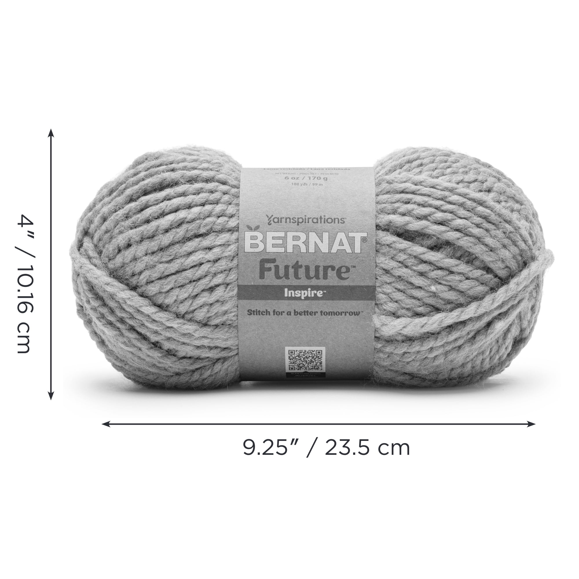 Bernat® Future Recycled Wool™ #6 Super Bulky Blend Yarn, Acidic Moss 6oz/170g 108 Yards (3 Pack)