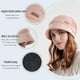 thumbnail image 4 of Winter Womens Slouchy Knit Beanie Hat Wide Brim Beret Hat Soft Fleece Liner Crochet Skull Cap Visor Beanie Newsboy Hats Outdoor Winter Ski Hats, 4 of 5