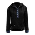 thumbnail image 5 of Collared Shirts for Women with Buttons Denim Patchwork Pullover Patchwork Sweatshirt Casual Jean Tops Blouses Casual Lightweight Plus Size Vintage Knit Tops, 5 of 5