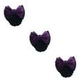 thumbnail image 3 of Wweixi Professional Hair Plate Mesh Pocket Featuring Convenient Snood Net Elegant Two Bows-dark purple 3Set, 3 of 6