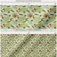 thumbnail image 2 of Soimoi Cotton Voile Fabric Tropical Leaves & Coconut Fruits Print Fabric by the Yard 56 Inch Wide, 2 of 7