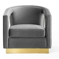 thumbnail image 5 of Modway Frolick Performance Velvet Armchair in Gray, 5 of 9
