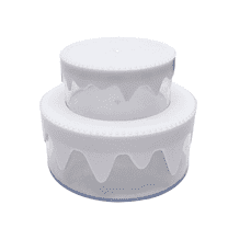 Gnwei Multi-Layer 1 Pack Clear Cake Box,Tall Cake Box Carrier, Tiered Transparent Cake Packaging Boxes 4 Inch, Round Cake Containers with Boards for Party(Clear Lid, Round 4inch)