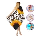 thumbnail image 3 of Cow and Sunflower Beach Towel Oversized Quick Dry Bath Towels Gift Thick Sand Free Beach Towels for Kids Adult Travel Pool Swimming Camping, 3 of 6