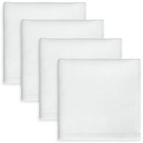 Mainstays 100% Dual-Sided Cotton Dishcloths, 4 Pieces, 12 in x 12 in, White