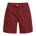 thumbnail image 5 of Yievot High Waisted Cargo Shorts for Women Button Relaxed Fit Casual Outdoor Camping Hiking Shorts with Multi Pockets, 5 of 5
