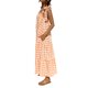 thumbnail image 5 of SAYOO Vestido largo sin mangas para mujer, estampado a cuadros, con lazo, sin espalda, vestido holgado SAYOO S-XL, 5 of 9