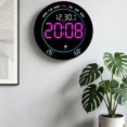 Large Digital Wall Clock,Corded LED Alarm Clocks with Date,Week ...