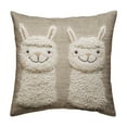 thumbnail image 2 of Lekihaqq 3D Alpaca Pillow Cover Plush Animal Print Cushion Case Soft Short Pile Faux Embroidery Style Home Decor Throw Pillowcase Cozy Bedroom Accent, 2 of 6