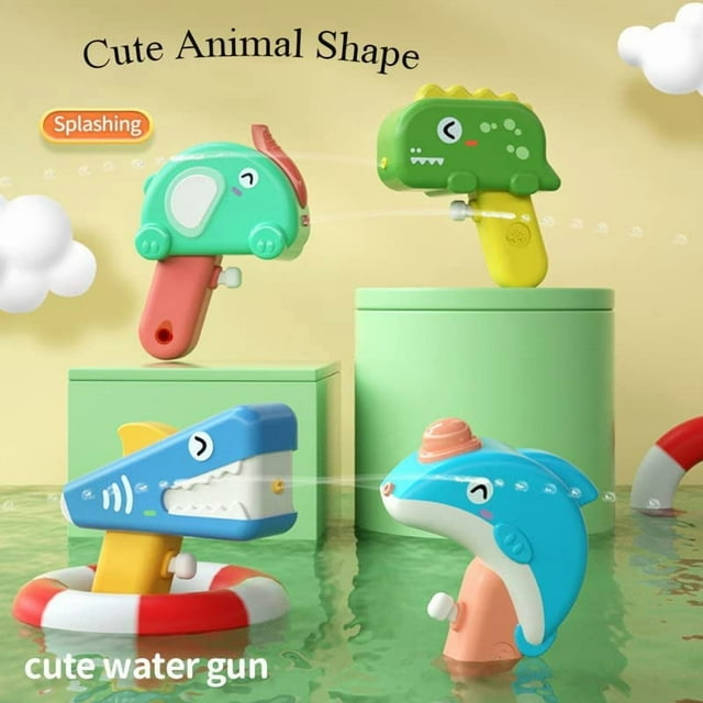 piezas de pistolas de agua de juguete con forma de animal, pequeñas, para disparar, para fiestas de verano.