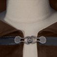 thumbnail image 5 of UTSJKR Hooded Medieval Cloak Cape with Buckle Closure Vintage Renaissance Cosplay Robe for Themed Party Dress Up Brown, 5 of 8