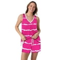 thumbnail image 4 of Layla Women's Sleepwear 2-Piece Knit Tank and Shorty Boxer Pajama Set, XS-4X, 4 of 6