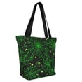 thumbnail image 2 of Fotbe Green Bright Web with Spiders Pattern Beach Tote,Shoulder Handbag,Spacious Tote Bag,Lightweight Travel Bag,Versatile Shopping Bag, 2 of 9