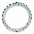 thumbnail image 2 of 925 Sterling Silver Created Emerald Stackable Ring Birthstone May Gemstone, 2 of 8