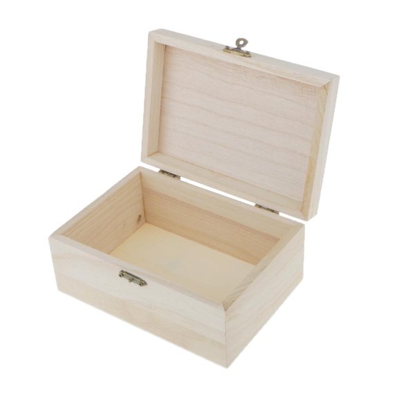 Wooden Box Hinged Lid