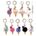 thumbnail image 5 of LICEWO Modern Ice Cream Shaped Keychain Plush Pompoms Keyring for Keys and Bags Lightweight Bag Pendant Key Accessory, 5 of 18