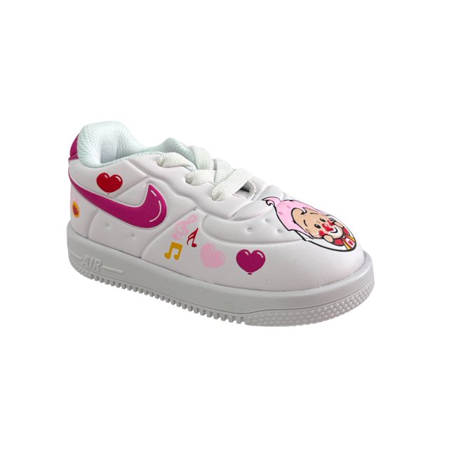 Tenis Payasito Plim Plim FARTMEX Blanco con fucsia 12