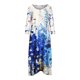 thumbnail image 4 of Vestido Irregular Vestido Floral Impreso Suelto Mujeres Informales Casco Manija Larga Vestidos de Larga Impresa en V de Cuello en V Odeerbi ODB113701, 4 of 8