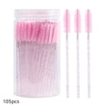 thumbnail image 1 of QJUHUNG 105pcs Disposable Mascara Wands & Eyebrow Spoolies - Crystal Eyelash Brushes with Colorful Handles  Nylon Bristles  ABS Plastic Rods  Perfect for Eyelash Extensions & Makeup Appli, 1 of 7