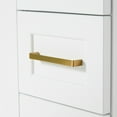 thumbnail image 3 of Ariel Taylor 36 In. Right Offset Oval Sink Bathroom Vanity With Carrara White Quartz Countertop 1.5 Edge In White, 3 of 11