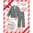 thumbnail image 3 of PJ's & Presents Boys' Christmas Pajamas - 2 Piece Plaid Flannel Coat Front Holiday Pajama Pants Set, 3 of 8