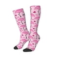 thumbnail image 2 of Fotbe Cool Flamingos print Women's Men's Novelty Crew Socks Cotton Socks Knee High Socks for Walking,Running,Nurses,Pregnancy, 2 of 8