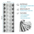 thumbnail image 2 of Boho Black and White Geometric Ethnic Pattern Hot Yoga Mat Towel Non Slip for Hot Yoga - Quick-Drying Yoga Mat Cover with 4 Corner Pockets with Travel Bag - Hot Yoga Towel Non Slip 70"x26", 2 of 6