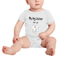 thumbnail image 2 of My Big Sister Is A American Eskimo Dog Cute Baby Bodysuit Boy Girl Unisex, 2 of 5